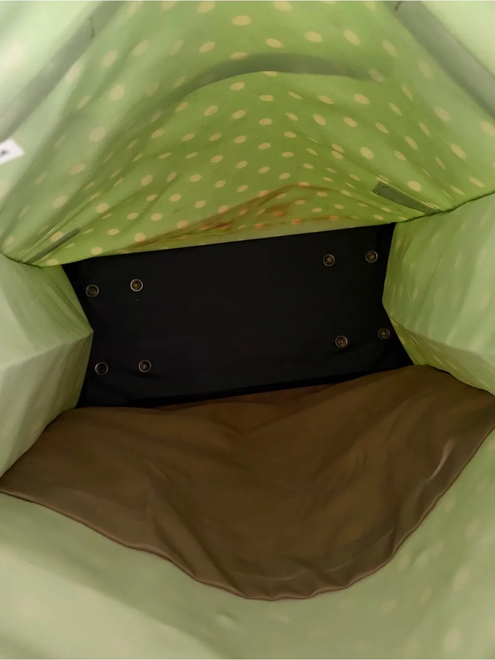 Green Polka Dot Rolling Organizer Tote - Stylish Home Storage